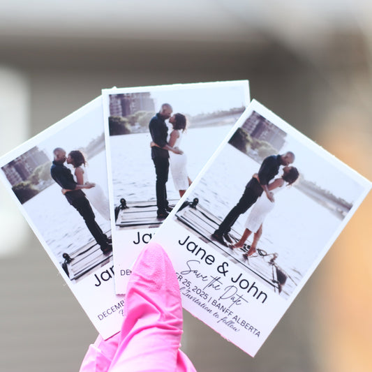Personalized save the date wedding invitation magnet with custom photo