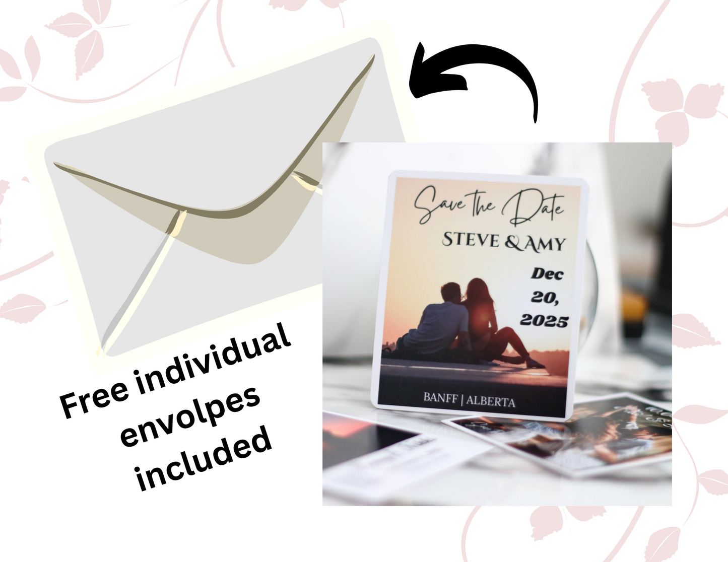 Save the Date Invitation Magnet - 3.5" x 4.0"