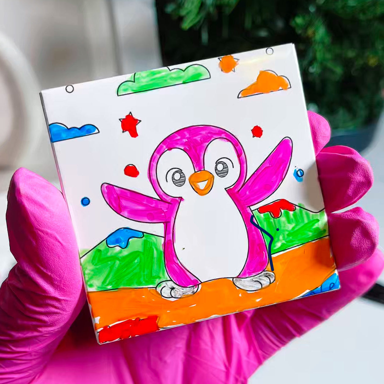 Dry erase color magnet