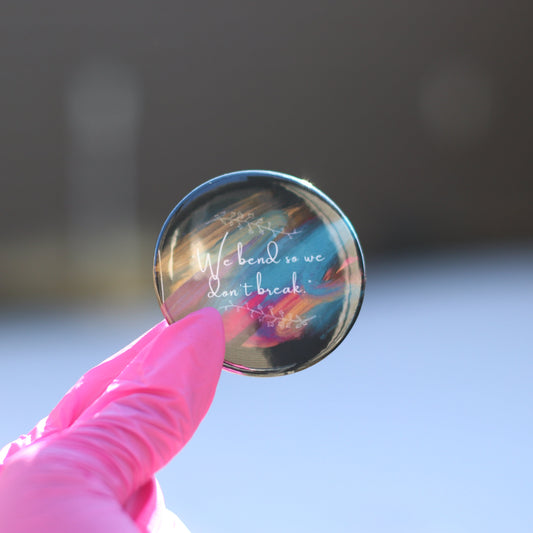 Round custom photo magnet 2.25 inches handcrafted in Canada